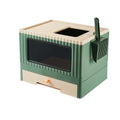 Foldable Top Entry Cat Litter Box with Lid H18004