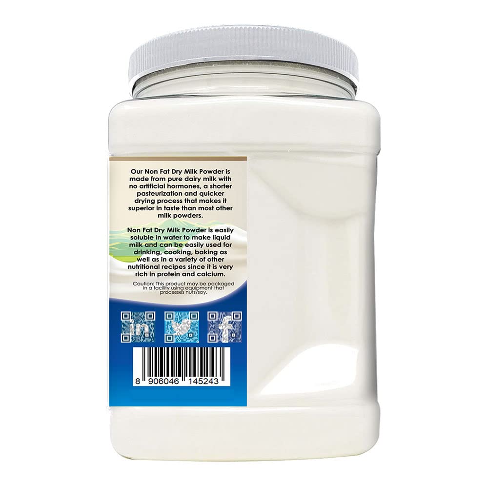 Non Fat Dry Milk Powder 3 Pounds 1.36 Kilo Jar Z540
