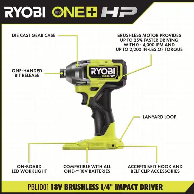 18V Brushless Cordless 2-Tool Combo Kit with 2.0 AH Batteries and Charger I780