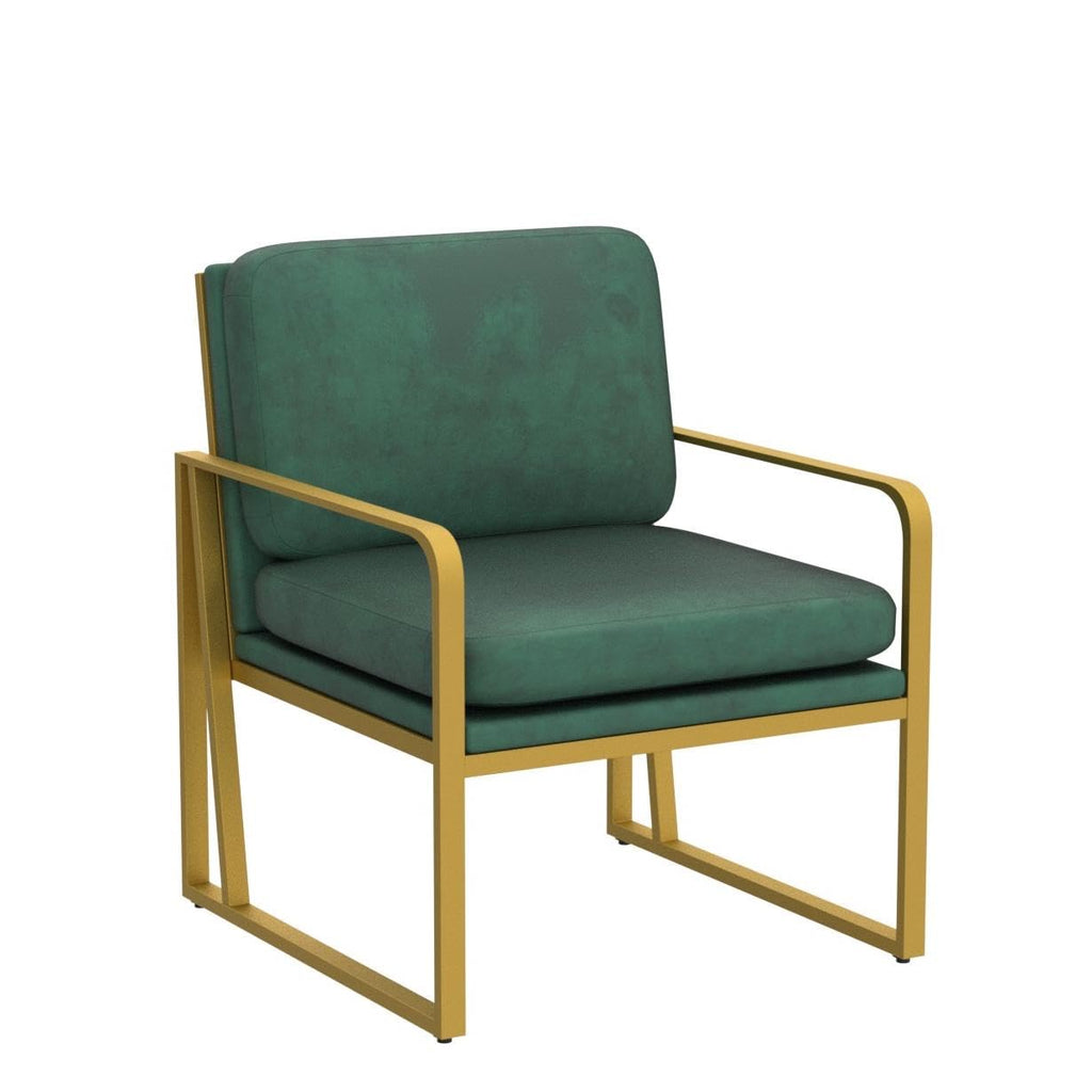 Velvet Accent Chair Set of 2 Green T1491