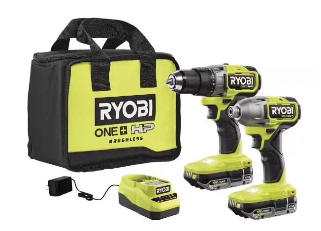 18V Brushless Cordless 2-Tool Combo Kit with 2.0 AH Batteries and Charger I780
