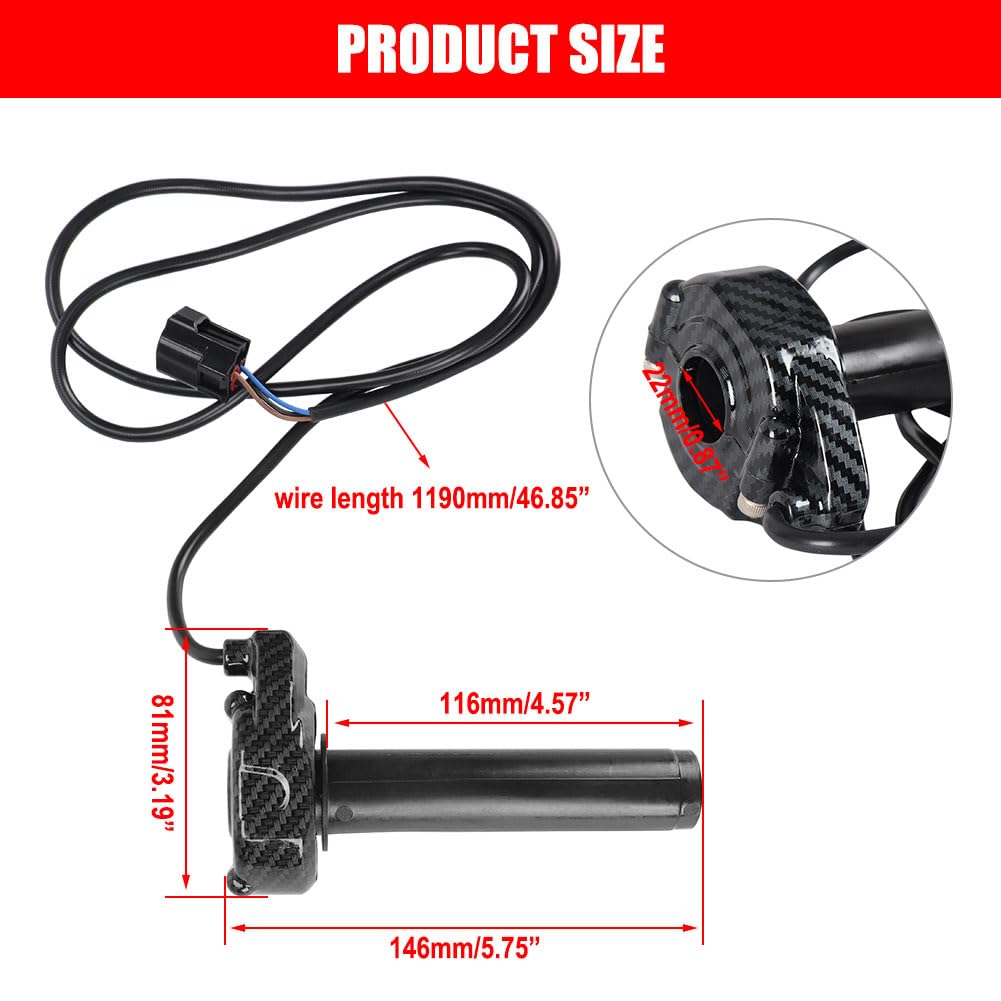 Carbon Fiber Throttle Grips with Throttle Cable V1048
