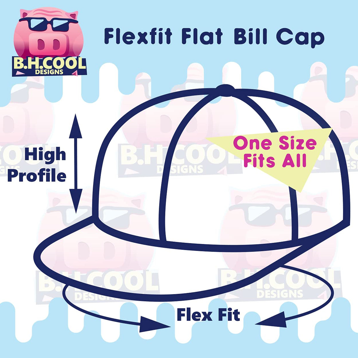 Flat Bill Fitted Hat B746905