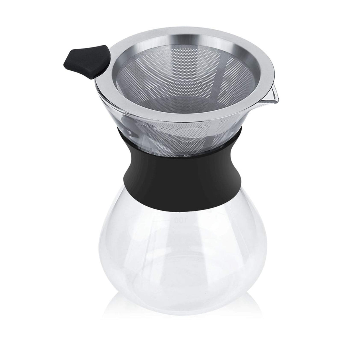 Pour Over Coffee Maker, Paperless Glass Dripper 400ML M6031