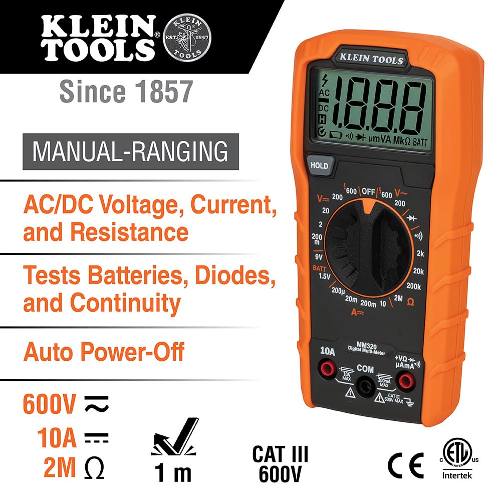 Digital Multimeter Electrical Test Kit with Carrying Case O422686