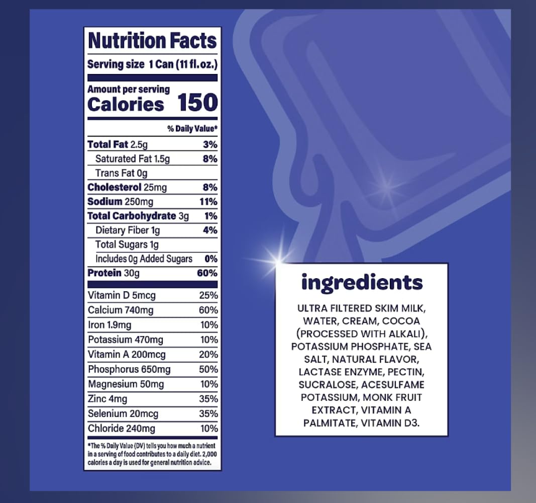 Chocolate Protein Milk Shake 30g Protein 15 Pack D407891