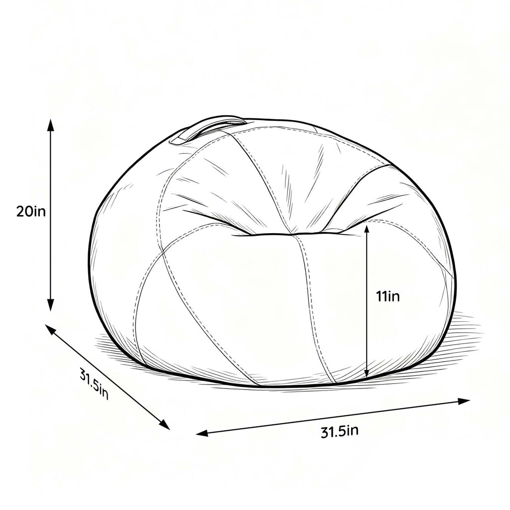 Yellow Kids Bean Bag Chair U383