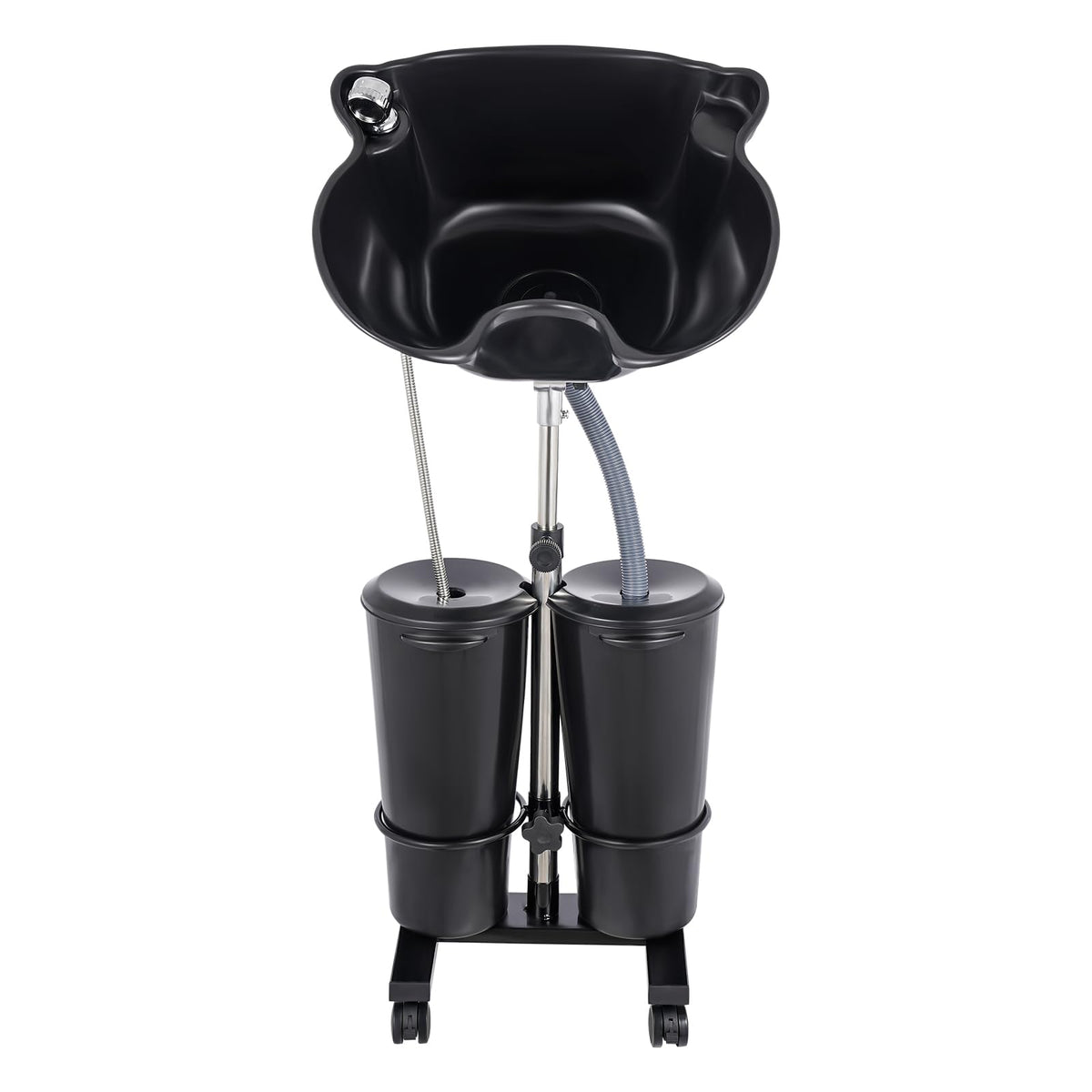 Portable Plastic Shampoo Unit with Electric Pump, 2 Buckets and Drain Hoses D739