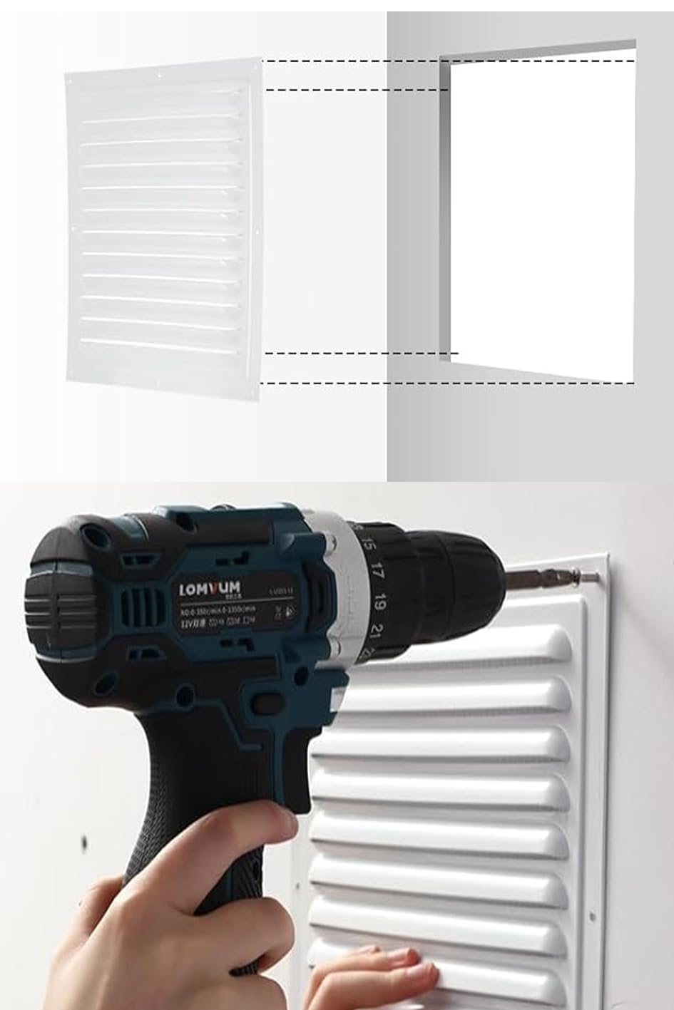 2pcs White 6" x 6" Aluminum Square Vent with Insect Screen J3398