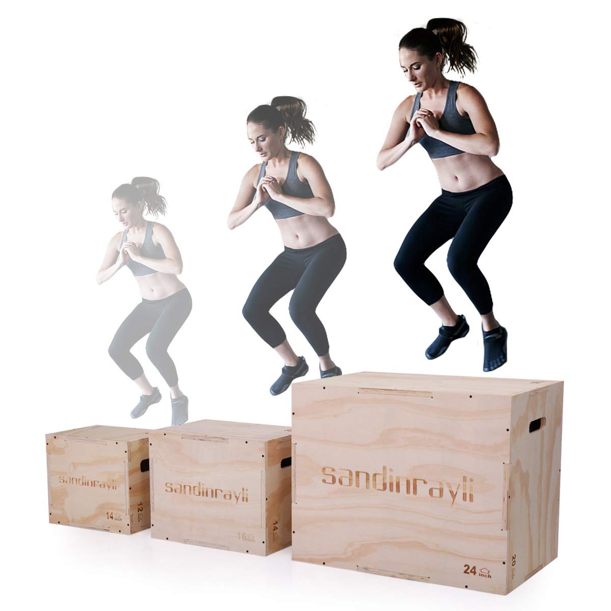 3-in-1 Wooden Plyo Jump Box J79256