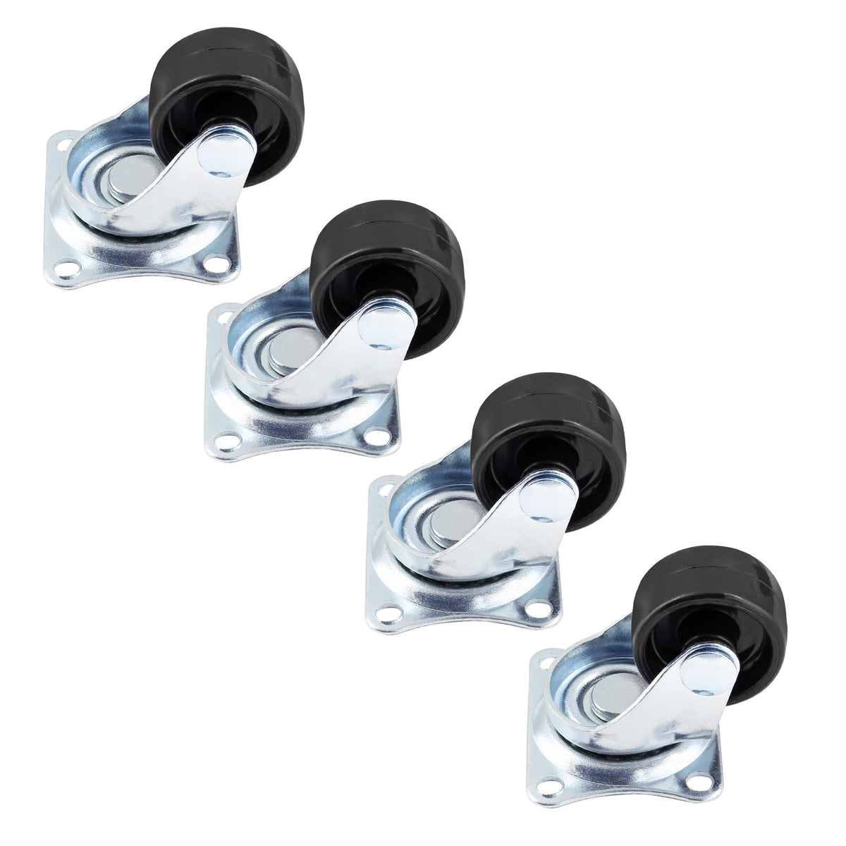 1 inch Swivel Caster Wheels Rubber Base, 8pcs W331596