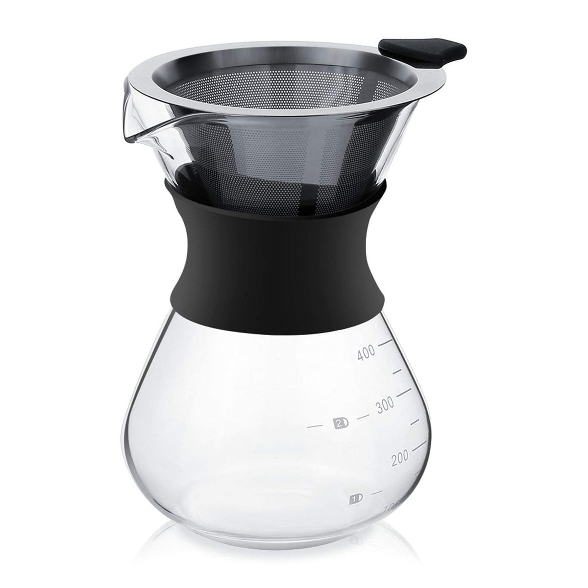 Pour Over Coffee Maker, Paperless Glass Dripper 400ML M6031