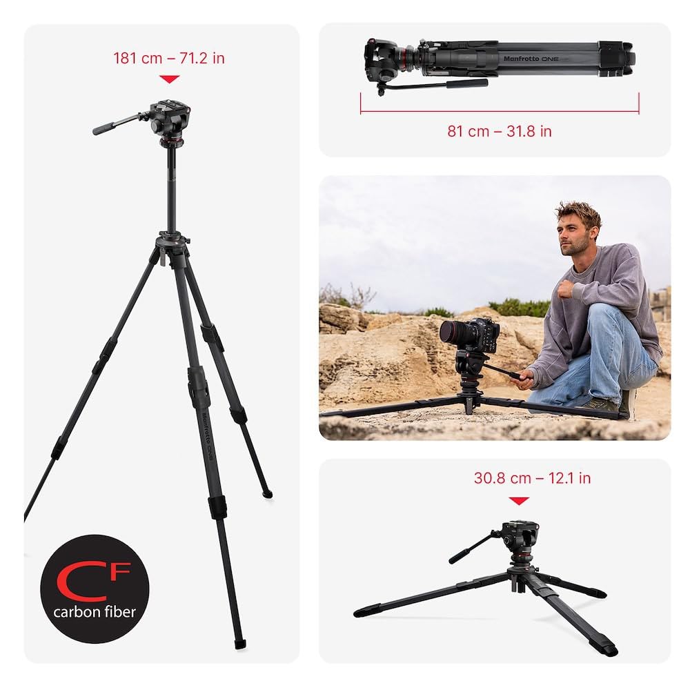 Fluid Video Head with Carbon Fibre Tripod B61393