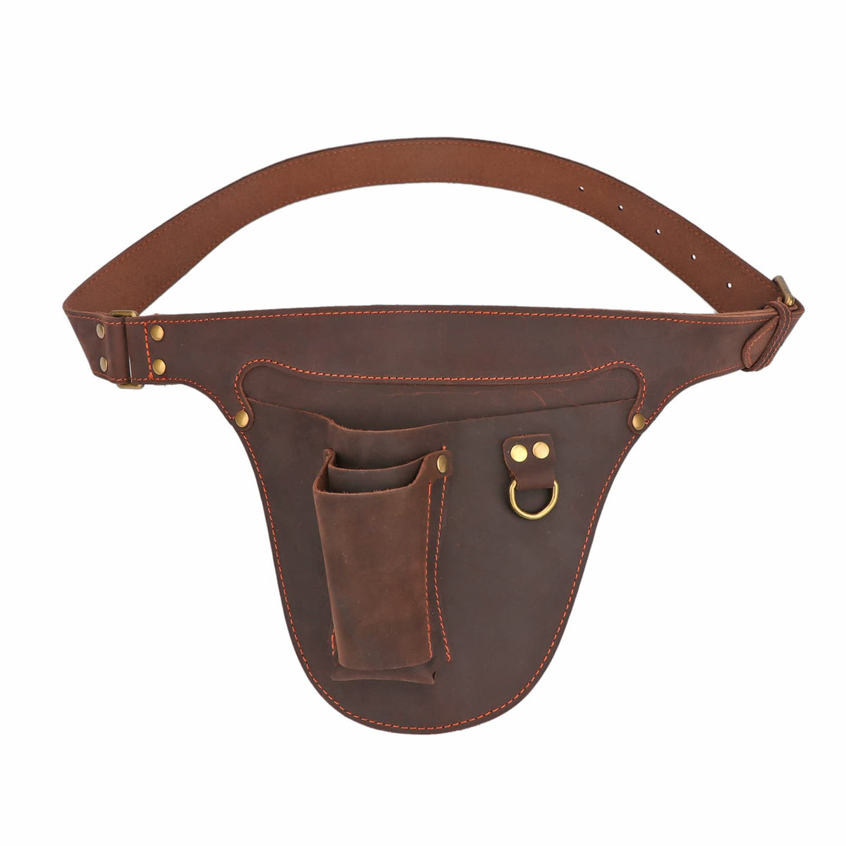 Leather 3 Pockets Adjustable Tool Belt Bag W11530