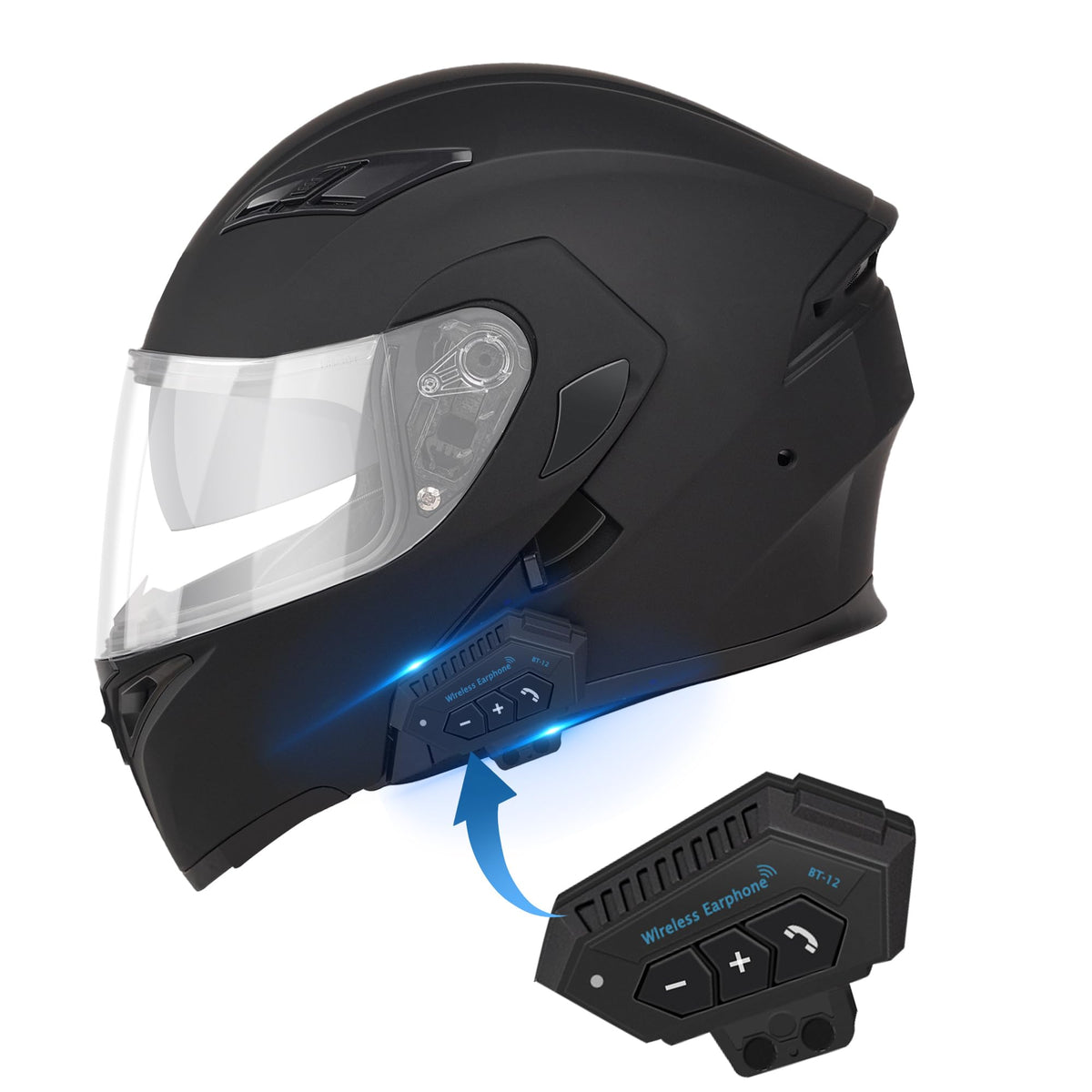 Bluetooth Modular Motorcycle Helmet DOT Approved Dual Visor W16684