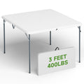 3 ft Square Folding Card Table with Carrying Handle C265