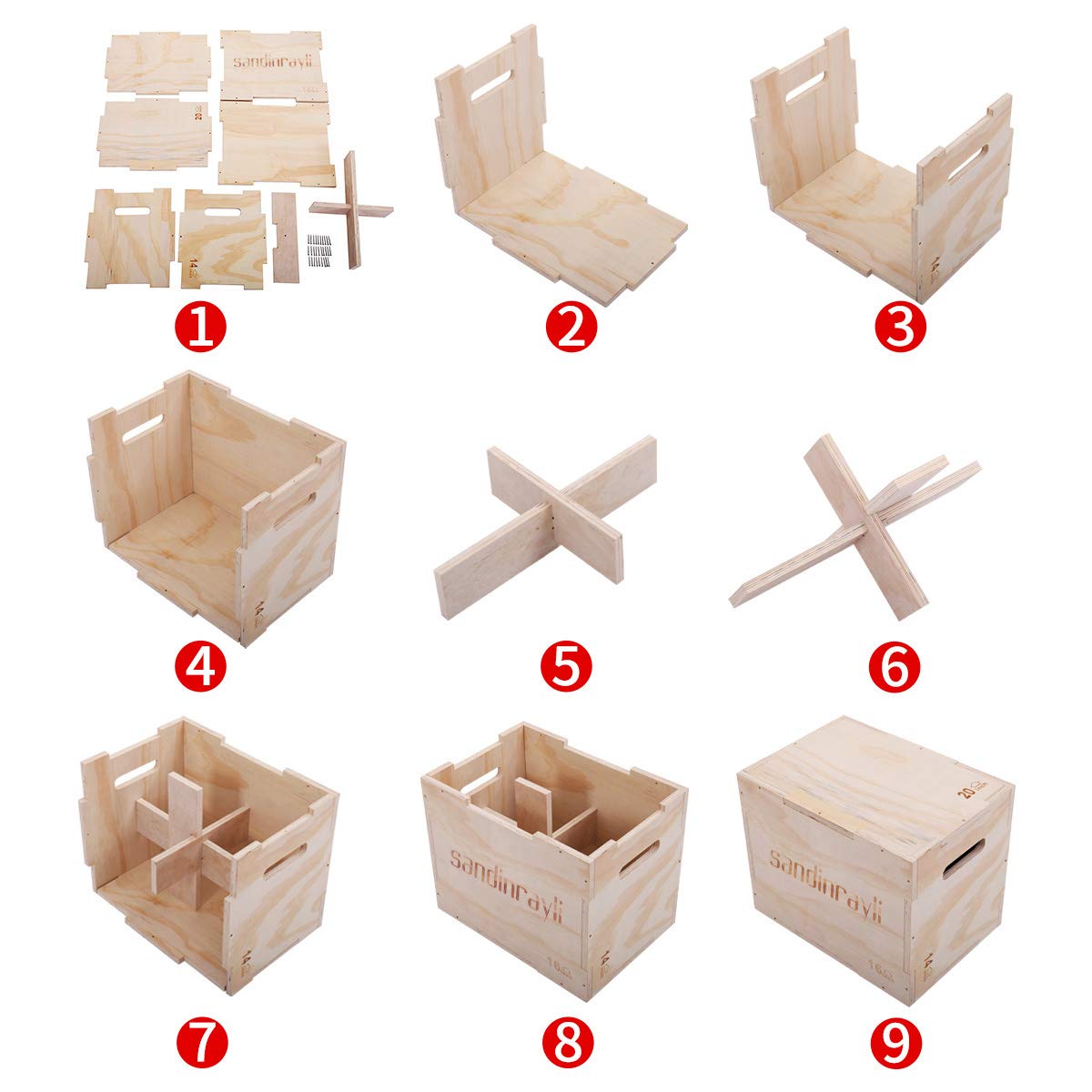 3-in-1 Wooden Plyo Jump Box J79256