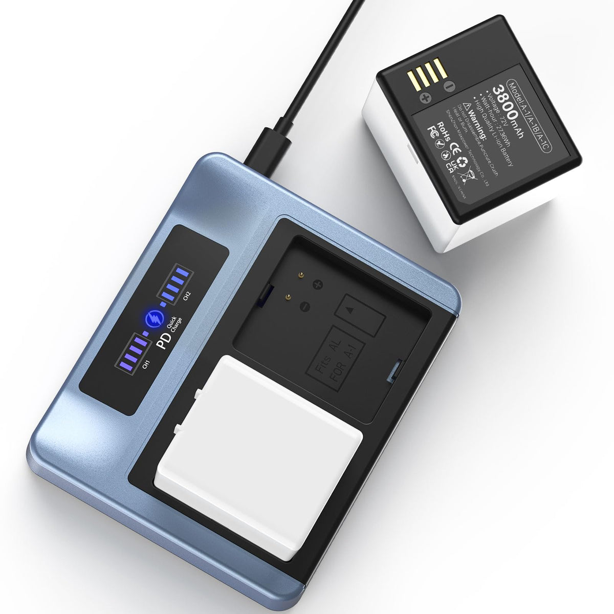 3800mAh Rechargeable Lithium Battery with Charger Station R13629