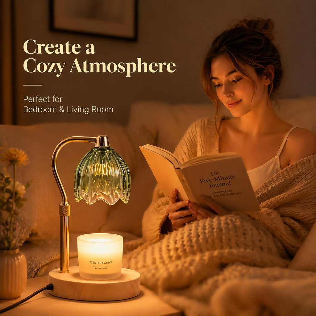 Green Dimmable Candle Warmer Lamp with Timer D2512