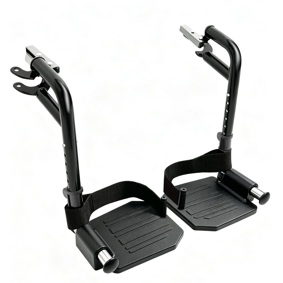 Black Wheelchair Footrest Replacement with Heel Loop Z244