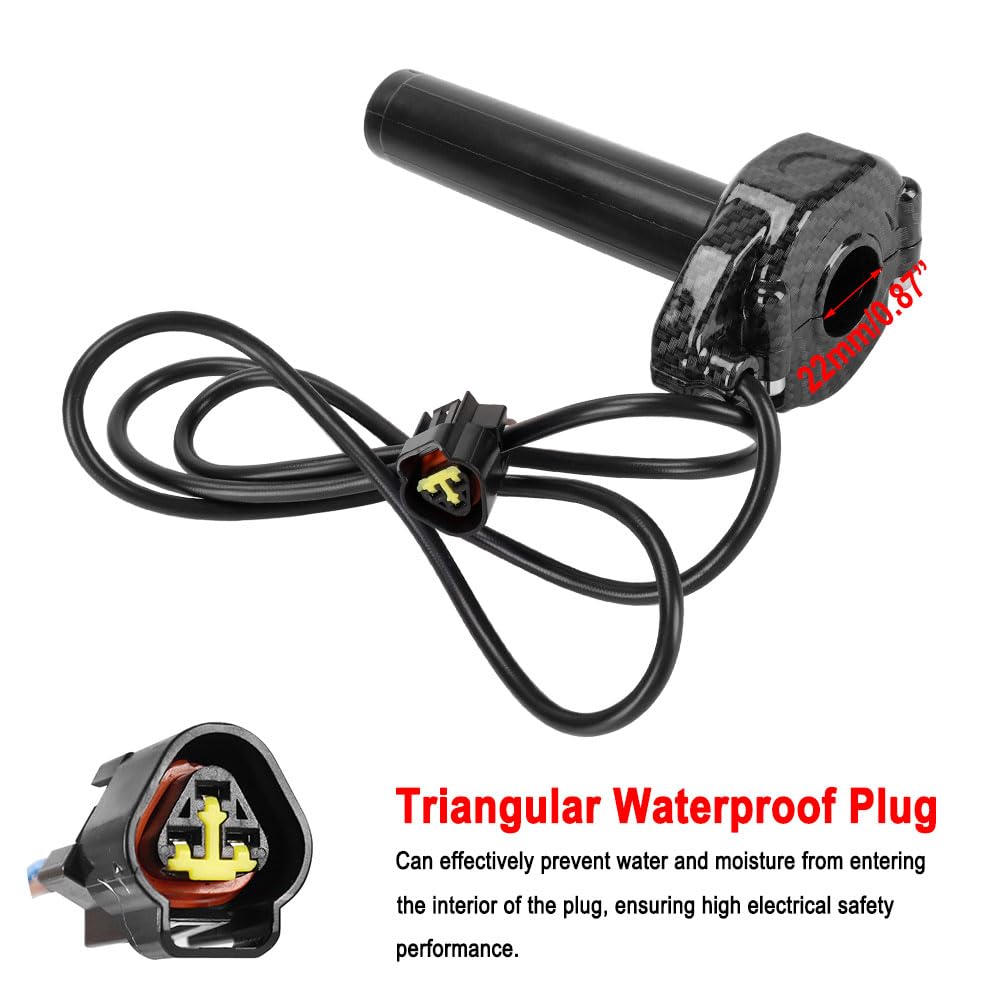 Carbon Fiber Throttle Grips with Throttle Cable V1048
