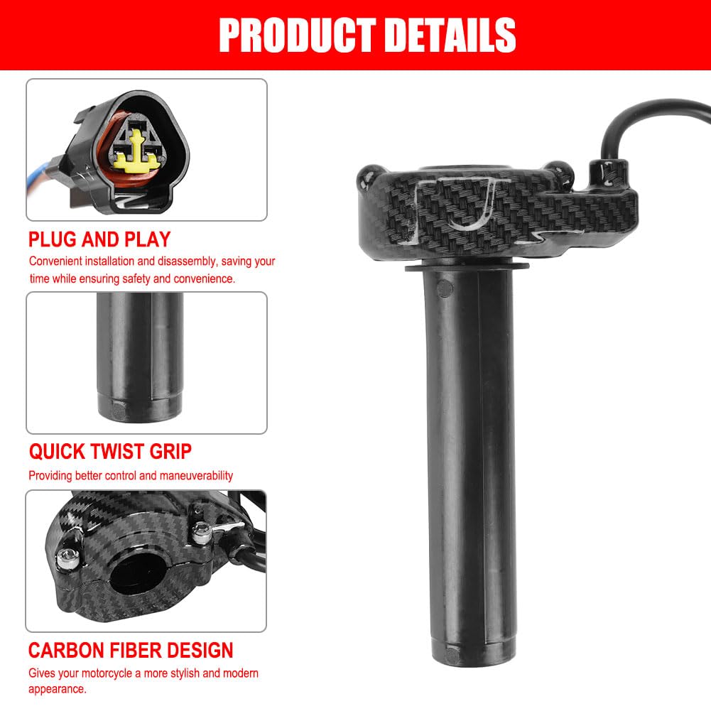 Carbon Fiber Throttle Grips with Throttle Cable V1048