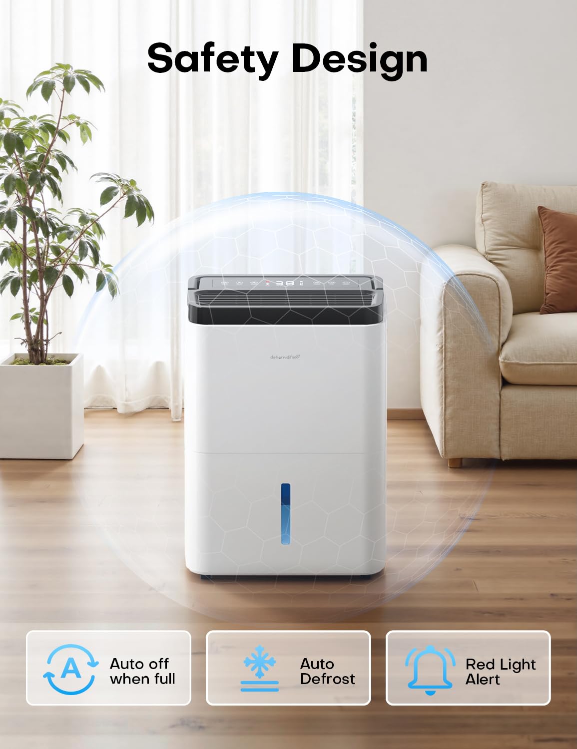 35 Pints Dehumidifier with Drain Hose S210