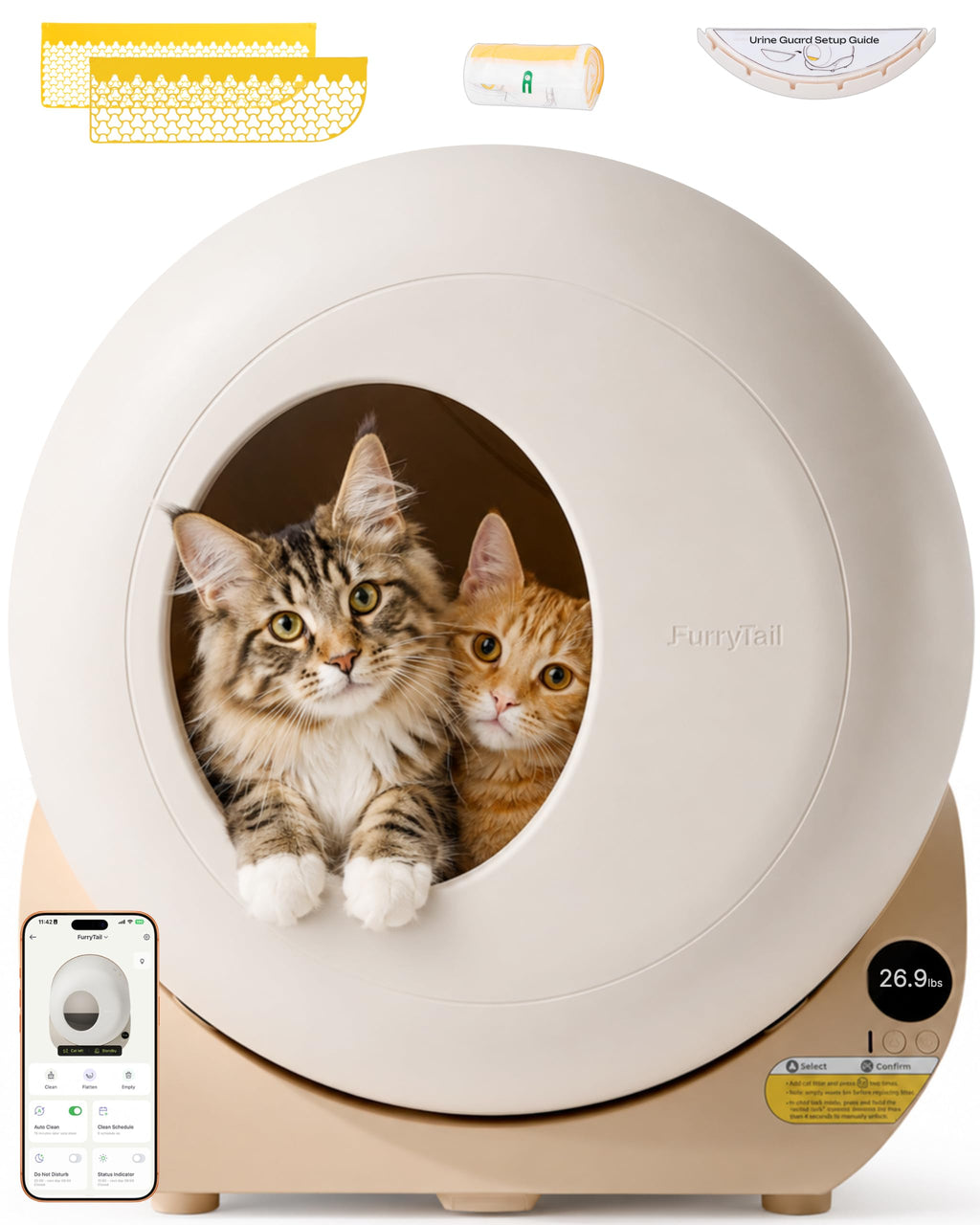 Automatic Self Cleaning Litter Box with Night Light Z808176