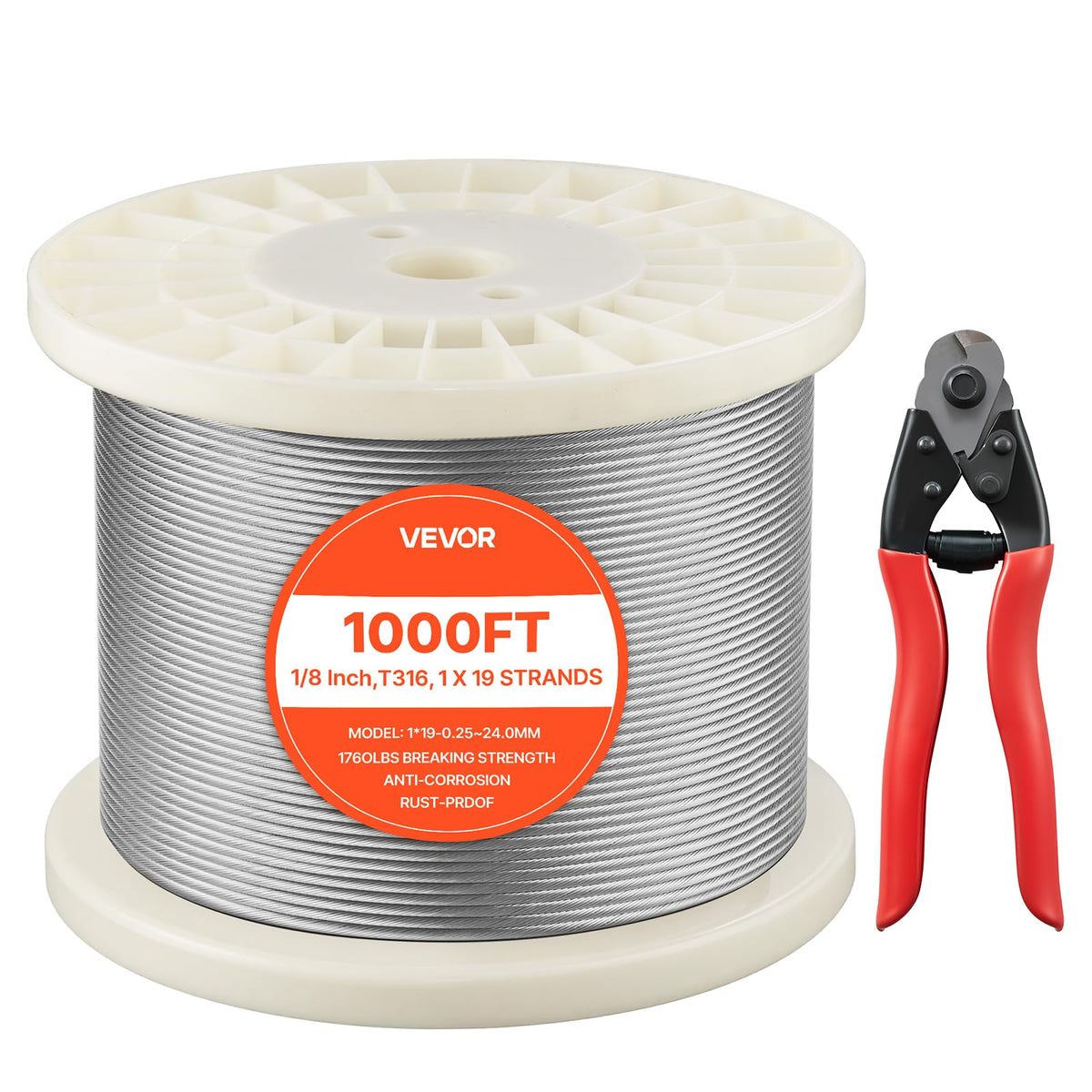 1/8 Inch 316 Stainless Steel Wire Rope M8166