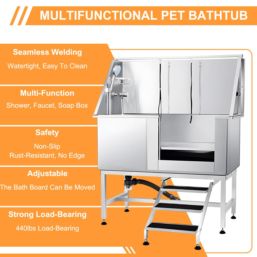 Stainless Steel Dog Grooming Tub X2190
