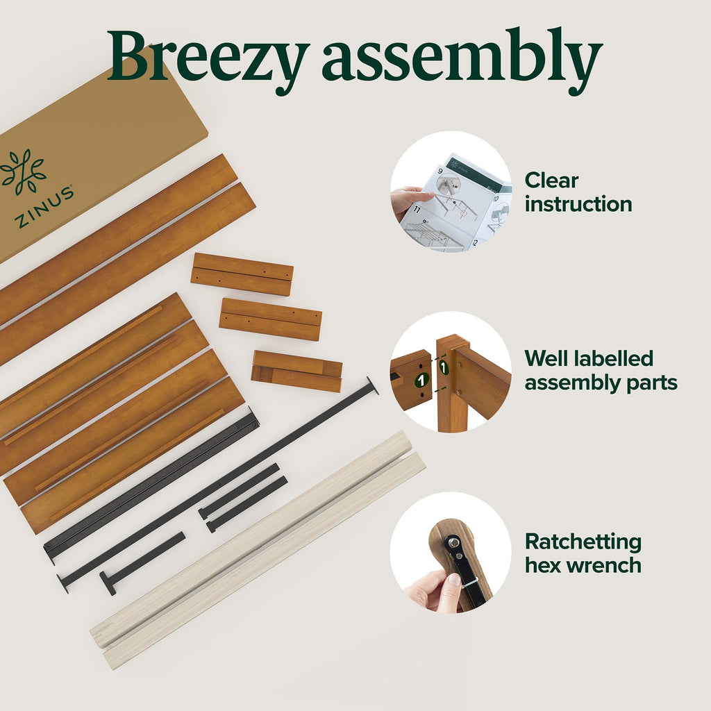 14 Inch Bamboo Platform Bed Frame, Queen E9743