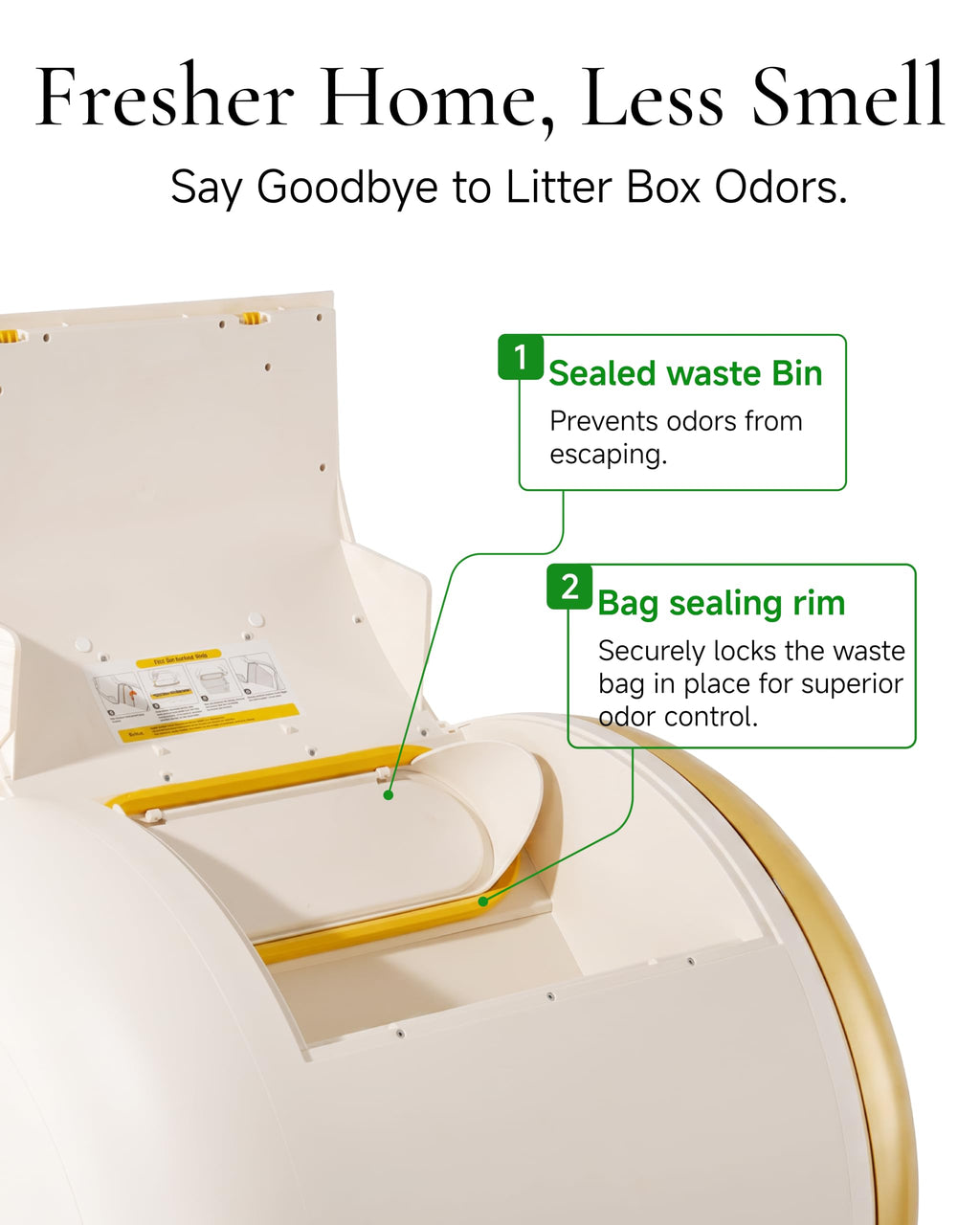 Automatic Self Cleaning Litter Box with Night Light Z808176