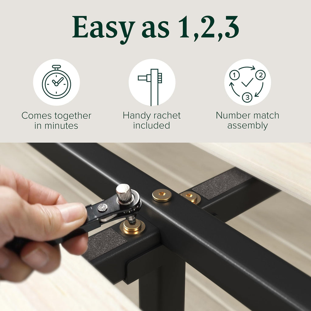 14 Inch Bamboo Platform Bed Frame, Queen E9743