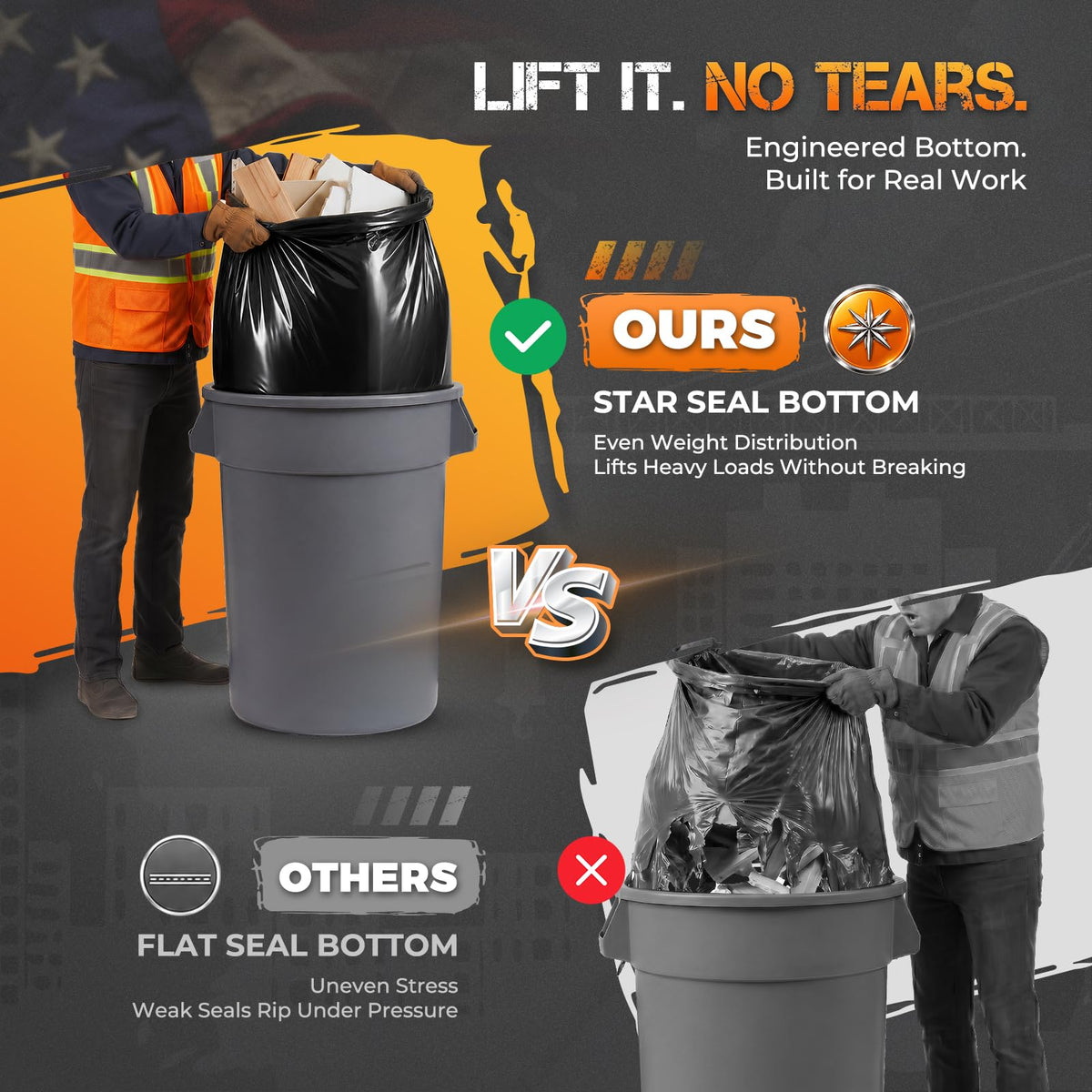 55-60 Gallon 40 Count Trash Bags T3953
