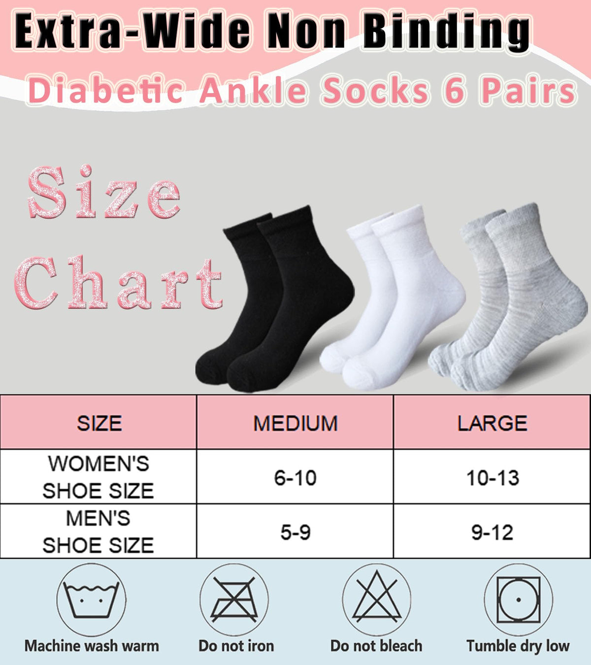 Non Binding Ankle Socks 6 Pairs P495044