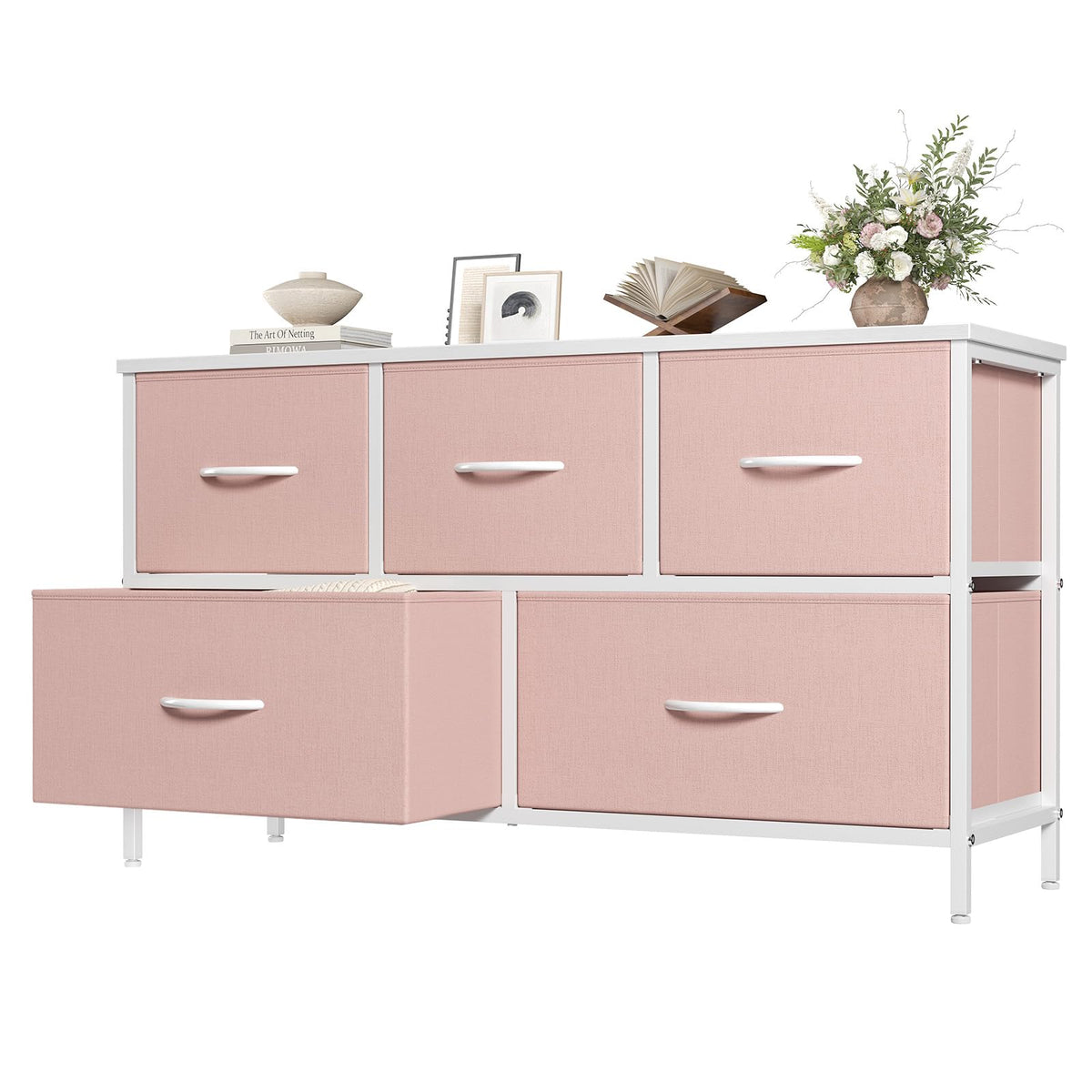 Pink 5 Drawer Dresser D174