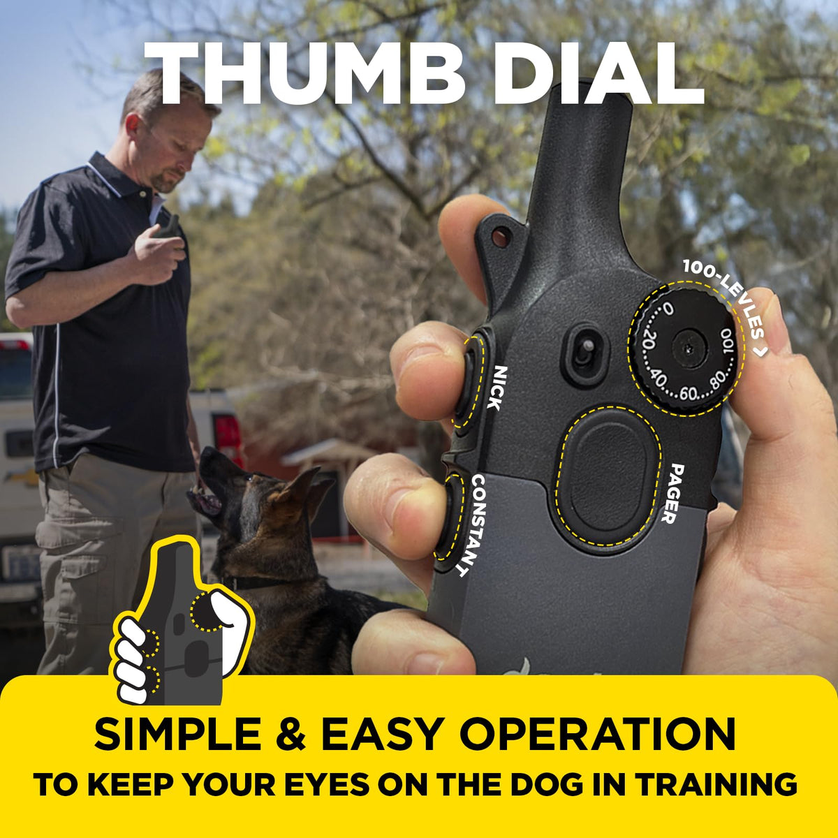 Remote Training E Collar 1/2 Mile IPX9K Waterproof Q143