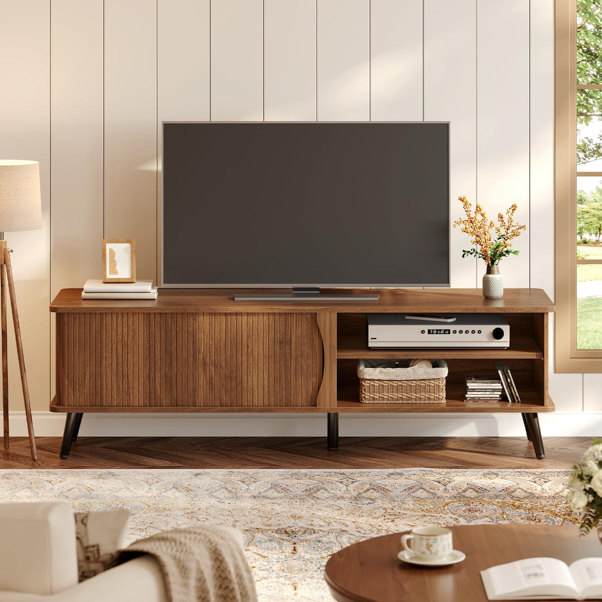 Mid Century Modern TV Stand with Storage C16921