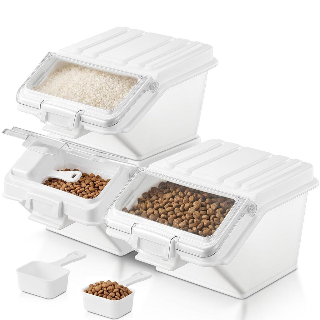 3 Pack Dog Food Storage Container with Scoop V74471