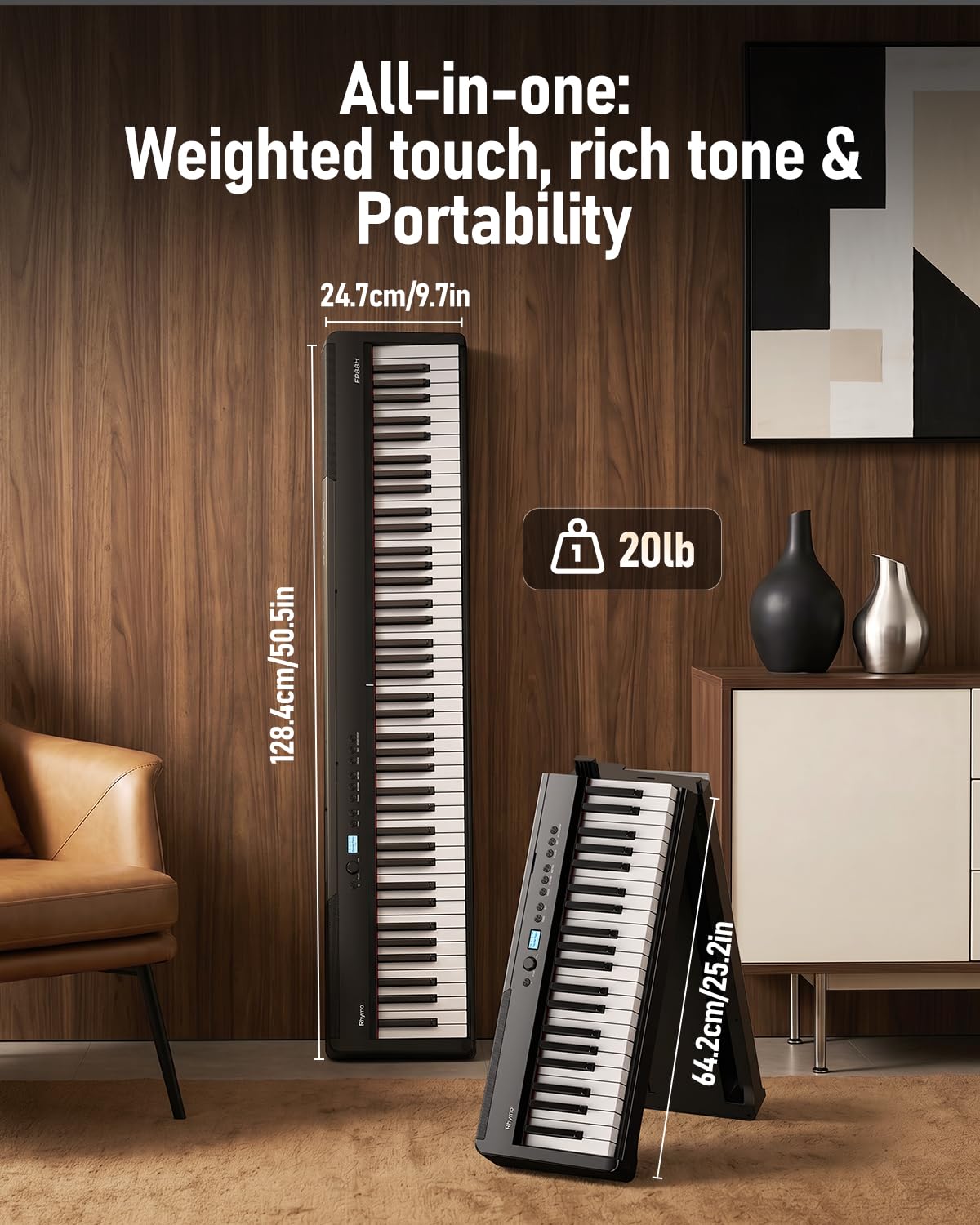 Folding 88-Key Weighted Digital Piano U366419