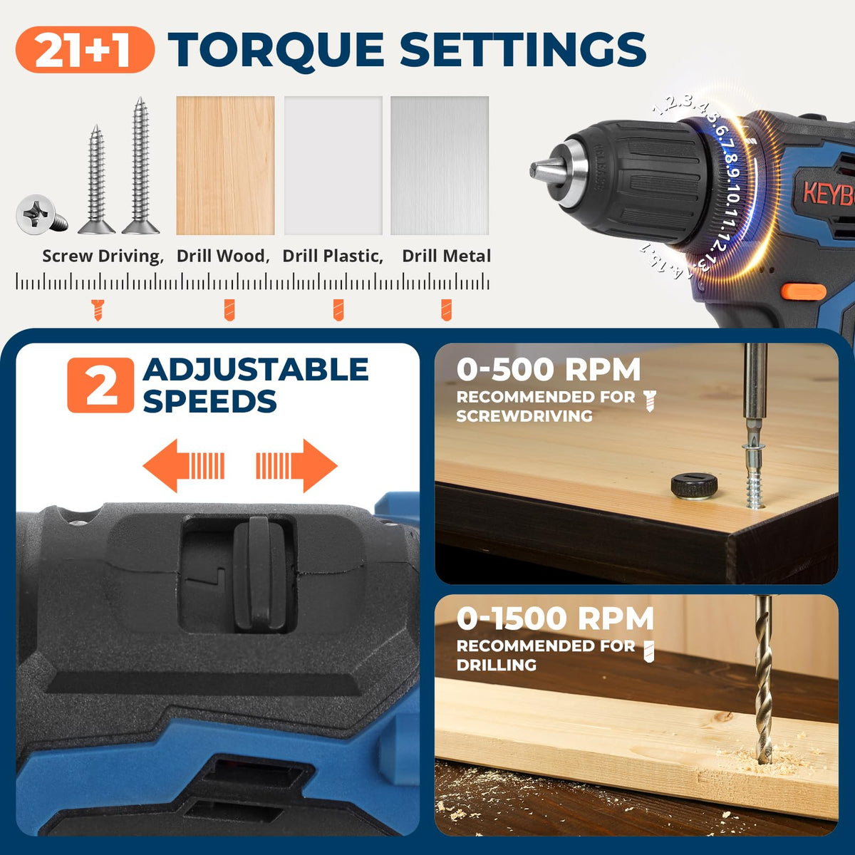 Brushless Cordless Drill Set with 2 Batteries & Charger Y153