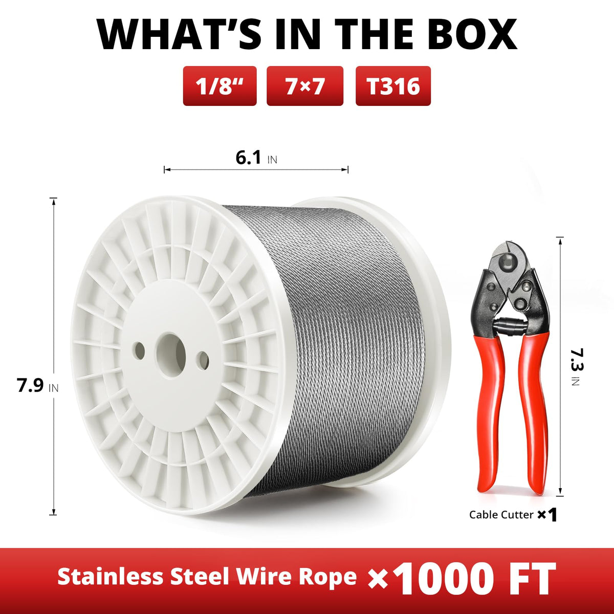 T316 Stainless Steel Cable N726639