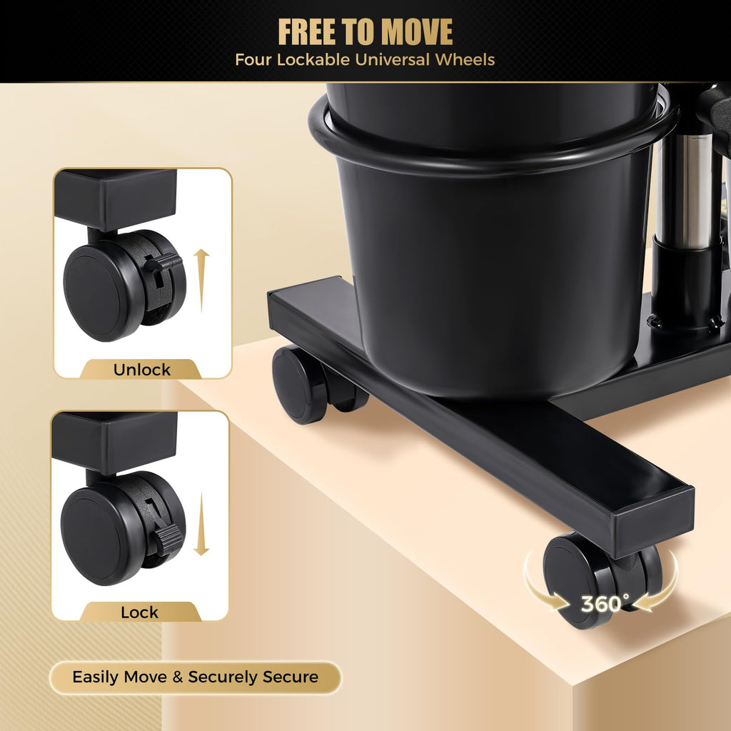 Portable Plastic Shampoo Unit with Electric Pump, 2 Buckets and Drain Hoses D739