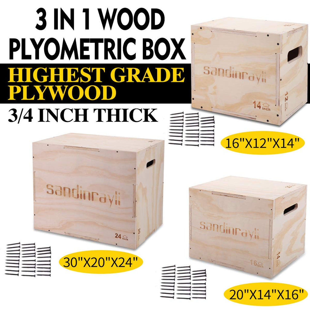 3-in-1 Wooden Plyo Jump Box J79256