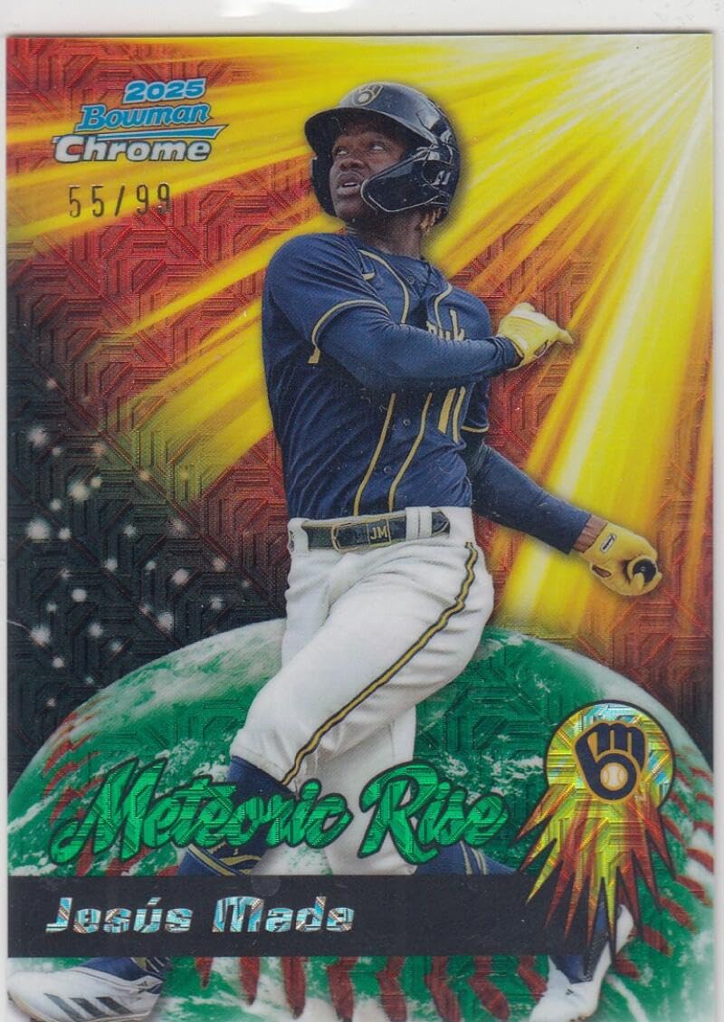 2025 Bowman Chrome Mega Box Green Mojo Refractor Baseball Trading Card 55/99 B218