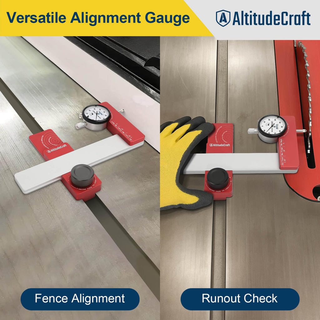 Table Saw Alignment Gauge with 0.001-Inch Dial Indicator N345464