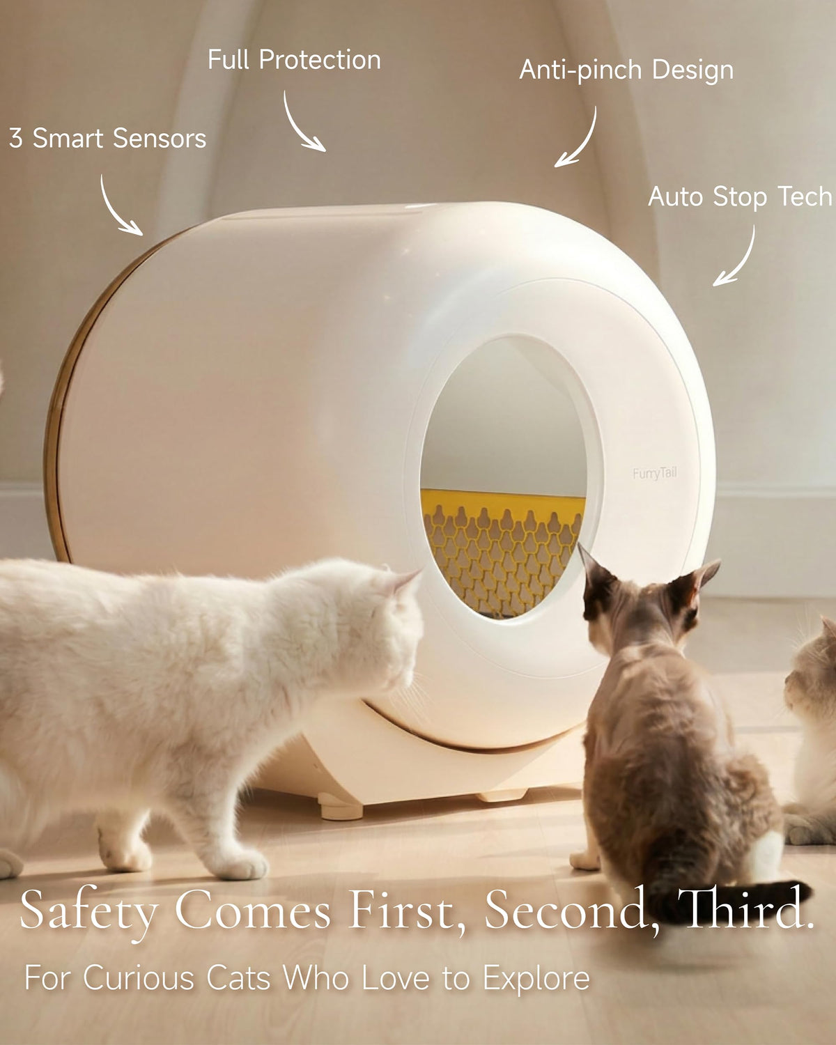 Automatic Self Cleaning Litter Box with Night Light Z808176
