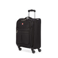 Black 18-Inch Softside Carry-On Luggage with Spinner Wheels J974