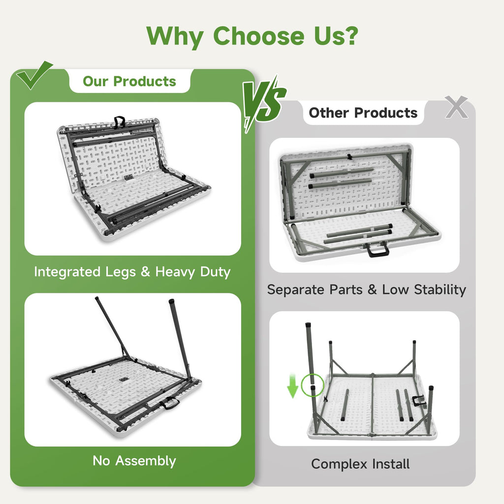 3 ft Square Folding Card Table with Carrying Handle C265