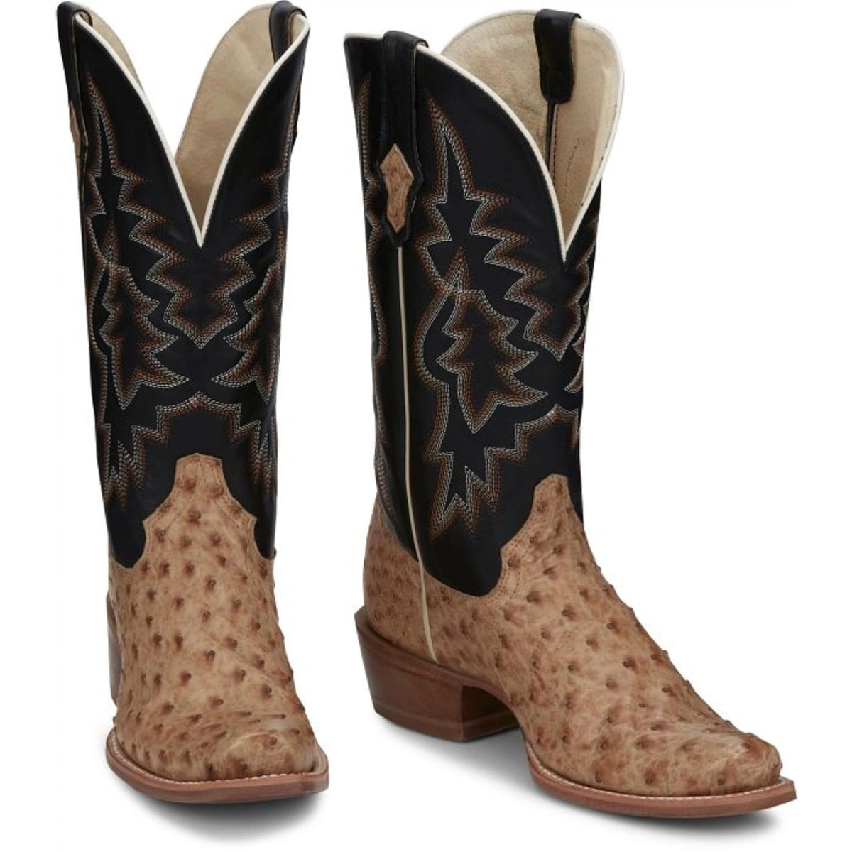 Full Quill Ostrich Leather Western Boots U628090